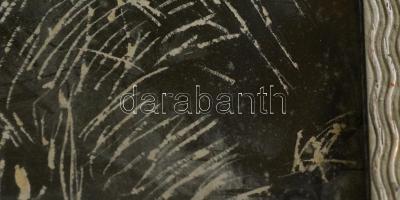 Olvashatatlan jelzéssel: Tigris, vegyes technika, papír, üvegezett fa keretben, 29×20 cm