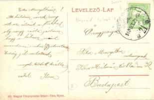 Lőrinci, Fő utca + 1910 Oderberg-Budapest vasút pecsét (EK)