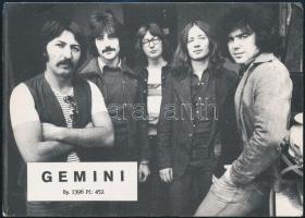 cca 1970 A Gemini együttes tagjai által aláírt kép 16x11 cm