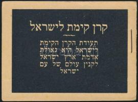cca 1950 Izrael Alapító atyák és városok 36 levézárót tartalmazó füzet / Israel founding fathers and cities. Poster stamp booklet with 36 stamps