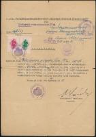 1944 Bp., M. Kir. Belügyminisztérium által kibocsátott tanúsítvány, mely egy svéd állampolgártságú magyart mentesít a sárga csillag viselése alól, meghosszabbított érvényességgel