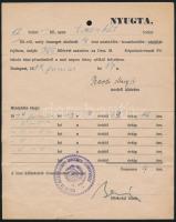 1949 Bp., "Aktállásra" (modellkedésre) kifizetett nyugta, 3 db