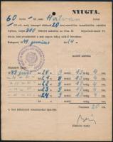 1949 Bp., "Aktállásra" (modellkedésre) kifizetett nyugta, 3 db