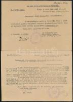 1944 Eger, zsidó házingatlanok gondnokainak szóló körlevél 3 db