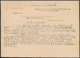 1944 Eger, zsidó házingatlanok gondnokainak szóló körlevél 3 db