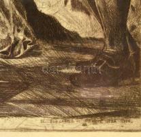 Bod László (1920-2001)-Fekete Géza (?-?): Zrínyi Ilona vizsgálóbírái előtt (Madarász Viktor festmény...