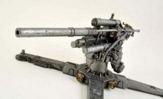 cca 1960-1970 88 mm Flak légvédelmi és tankelhárító ágyú fém modell, jó állapotban, m: 13,5 cm, ágyú...