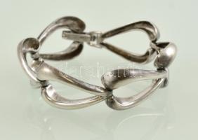 Ezüst (Ag.) dekoratív karkötő, jelzett, h: 19 cm, nettó 30,2 g