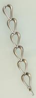 Ezüst (Ag.) dekoratív karkötő, jelzett, h: 19 cm, nettó 30,2 g