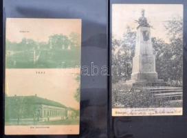 91 db RÉGI történelmi magyar képeslap és fotó albumban. Több érdekes, jobb lap ritka településekről ...