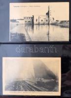 91 db RÉGI történelmi magyar képeslap és fotó albumban. Több érdekes, jobb lap ritka településekről ...