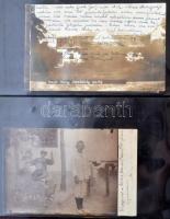 91 db RÉGI történelmi magyar képeslap és fotó albumban. Több érdekes, jobb lap ritka településekről ...