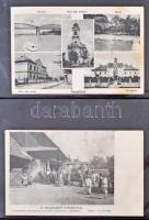 91 db RÉGI történelmi magyar képeslap és fotó albumban. Több érdekes, jobb lap ritka településekről ...