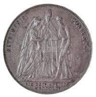 Ausztria 1854A 1G Ag "Ferenc József és Erzsébet házasságkötése" (12,94g) T:2
Austria 1854...