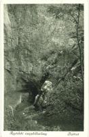 Aggteleki cseppkőbarlang, Minerva temploma, Aradi vértanúk, bejárat - 3 db régi képeslap / -3 pre-1945 postcards