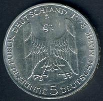 NSZK 1978. 5M Ag "Stresemann" T:BU