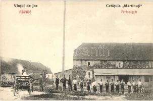 Alvinc, Vintu de Jos; Cetatuia Martinuit / Fűrésztelep, fűrészgyár, lovaskocsi / sawmill, horse-drawn carriage