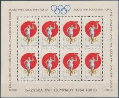 1964 Lengyel olimpiai levélzáró kisív