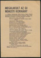 1956 3 db forradalmi röplap, köztük a Nagy Imre kormány megalakulása, a diákság kiállása Nagy Imre mellett.