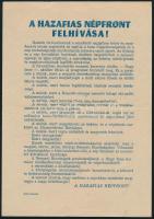 1956 3 db forradalmi röplap, köztük a Nagy Imre kormány megalakulása, a diákság kiállása Nagy Imre m...
