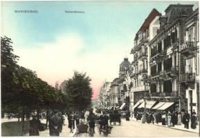 Marianske Lazne, Marienbad; Kaiserstrasse / street, bank