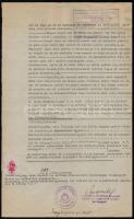 1941 Kolozsvár, Magyar nyelvű okirat román fordítása, okmánybélyegekkel