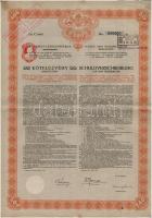 1914. "Budapest Székesfőváros" 4 1/2%-os Kötelezvény bemutatóra 480K-ról (2x) sorszámkövet...