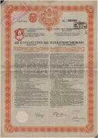 1914. "Budapest Székesfőváros" 4 1/2%-os Kötelezvény bemutatóra 480K-ról (2x) sorszámkövet...