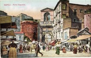 Naples, Napoli; Porta Capuana / gate, market square