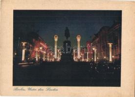 Berlin Unter den Linden / street at night, swastika