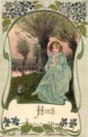 Hoch Leopoldine! / Nameday greeting card, litho