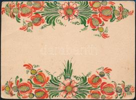 Benczúr család által készített és aláírt akvarell képeslap: Benczúr Gyula (1879-1961) orvos,  Gellér...