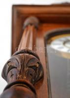 Nyolcnapos ingaóra, zománcozott számlappal, kulccsal, működik, szép állapotban, 88×32,5 ×15,5 cm