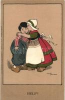 Young Dutch couple, C. W. Faulkner & Co. Series Nr. 951. s: Ethel Parkinson (kis szakadás / small tear)