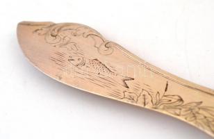 Berndorf monogramos alpakka halkés és villa párban (4 db), jelzett, h:19 és 21 cm