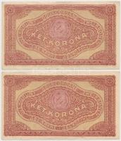 1920. 2K "2aa" (5x) sorszámkövetők (3+2) T:II,II-