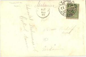 1909 Ruszanda-fürdő, Banja Rusanda (Melence, Melenci); A fősétány részlete, kerékpár, tolókocsi / pr...