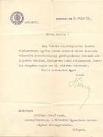 1933 Hóman Bálint miniszter aláírása levélen
