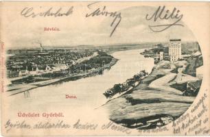 1901 Győr, Révfalu, Duna, gyár iparvasúttal