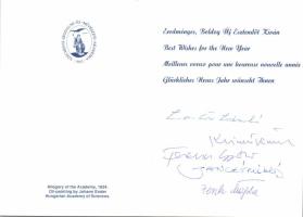 Jancsó Miklós filmrendező és Lutor László költő aláírása