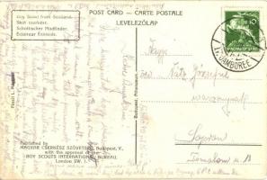 Skót cserkész. Kiadja a Magyar Cserkészszövetség / Boy scout from Scotland, art postcard s: Márton L...