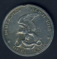 Német Államok/Poroszország 1913. 3M Ag "100 éves a Napóleon elleni győzelem" T:2/3 ph, cs.