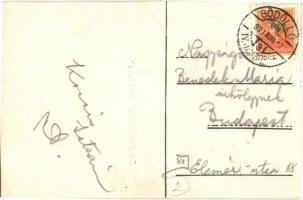 Jamboree üdvözlettel. Kézzel rajzolt cserkész művészlap / Hungarian hand-drawn boy scout art postcar...