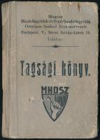 1947 Magyar Házfelügyelők és Segédházfelügyelők Országos Szabad Szakszervezete tagsági könyv, tagdíjbélyegekkel