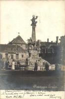 1904 Magyaróvár, Mosonmagyaróvár; Szentháromság szobor, Antoni Adolf fia üzlete. Budai kiadása, photo