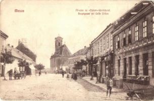 1907 Moson, Fő utca, Otthon kávéház. Freitag Frigyes kiadása (EK)