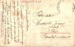 Moson, Fő utca, Schulz J. Otthon kávéháza. W.L. 2160. Pingitzer Ignácz kiadása  (EK)