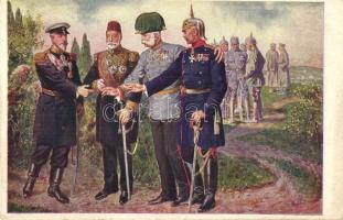 Az új Fegyvertárs / WWI I Leaders of the Central Powers: Wilhelm II, Franz Joseph, Mehmed V, Ferdinand I of Bulgaria