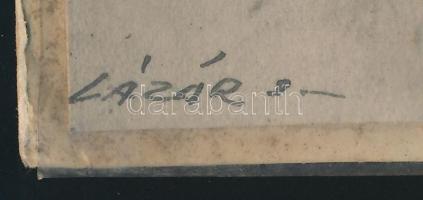 Lázár Sándor (?-?): Beszédes kavicsok. Akvarell, papír, jelzett, 19×20 cm