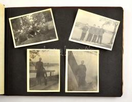 1952 Moszkva, Fotóalbum, közte katonai fotókkal, különböző méretekben